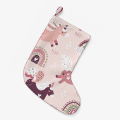 Petite Chaussette De Noël Unicorns Rainbows : Pastel Magic Arrière - plan. (Devant (Accrochage))