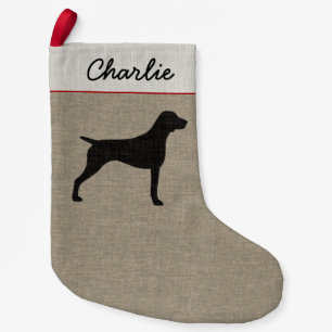 Petite Chaussette De Noël Vacances allemandes de silhouette de chien