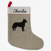 Petite Chaussette De Noël Vacances australiennes de Heeler de silhouette de (Devant)