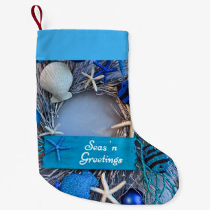 Petite Chaussette De Noël Vacances côtières tropicales de coquillage