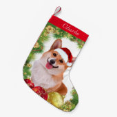 Petite Chaussette De Noël Vacances de corgi (Devant (Accrochage))