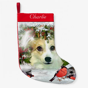 Petite Chaussette De Noël Vacances de corgi d'hiver
