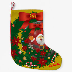 Petite Chaussette De Noël Vacances de Noël Or Père Noël Stocking