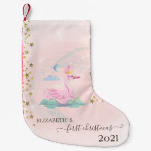 Petite Chaussette De Noël Vacances Noël Baby Swan Stars