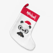 Petite Chaussette De Noël Vacances personnalisées Funny Panda (Devant (Accrochage))