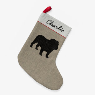 Petite Chaussette De Noël Vacances personnalisées par silhouette anglaise d