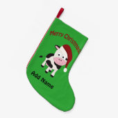Petite Chaussette De Noël Vache de Noël Joyeuse sur mesure (Devant (Accrochage))