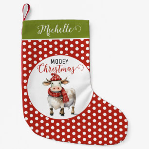 Petite Chaussette De Noël Vache de Noël Pun