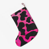 Petite Chaussette De Noël Vache rose chaud et noir (Dos (Accrochage))
