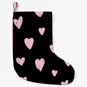 Petite Chaussette De Noël Valentine Coeurs roses : Amour Vintage.