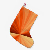 Petite Chaussette De Noël Vanille rouge orange Abstraite moderne Fractale gr (Devant (Accrochage))
