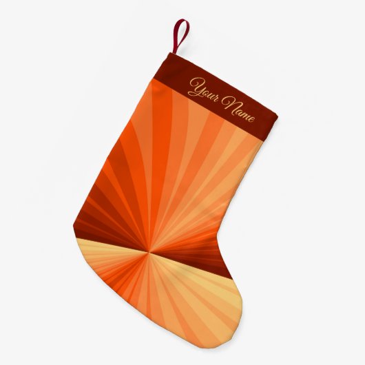 Petite Chaussette De Noël Vanille rouge orange Abstraite moderne Nom fractal (Devant (Accrochage))