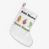 Petite Chaussette De Noël Végétalien d'équipe ! Légume courant (Devant (Accrochage))