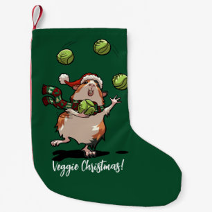 Petite Chaussette De Noël Véguin Noël ! Guinéen Pig En Jonglage Des Germes