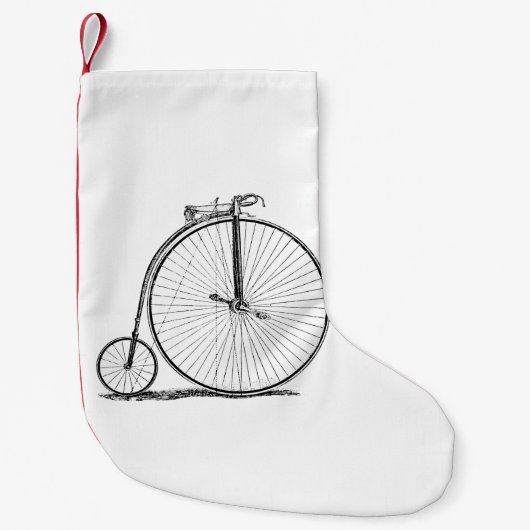 Petite Chaussette De Noël Vélo à grande roue Penny Farthing (Devant)