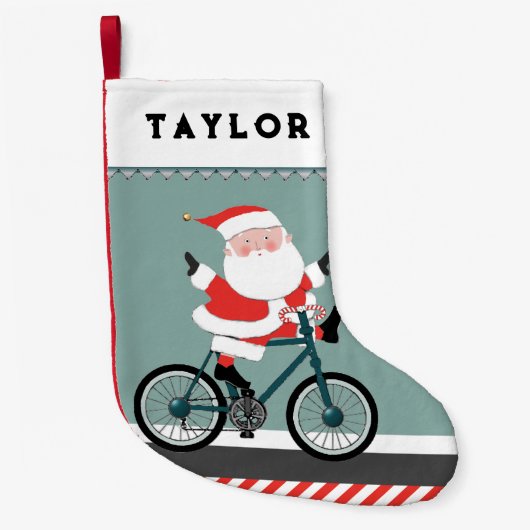 Petite Chaussette De Noël Vélo à vélo (Devant)
