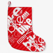 Petite Chaussette De Noël Vélo ; Graines Rouges. (Devant)