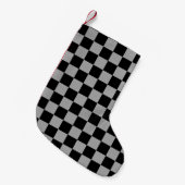 Petite Chaussette De Noël Vérificateurs noirs gris (Devant (Accrochage))
