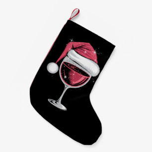 Petite Chaussette De Noël Verre de vin rouge Noël drôle Noël Noël Noël Noël 
