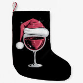 Petite Chaussette De Noël Verre de vin rouge Noël drôle Noël Noël Noël Noël  (Devant)