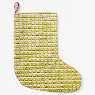 Petite Chaussette De Noël Verre noir doré : surface luxueuse.