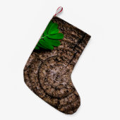 Petite Chaussette De Noël vert de souche Abstraite (Devant (Accrochage))