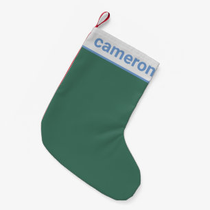 Petite Chaussette De Noël Vert et bleu Simple Moderne Personnalisé