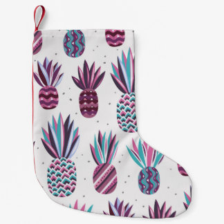 Petite Chaussette De Noël Vibes d'été : Motif d'ananas, points colorés