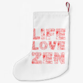 Petite Chaussette De Noël Vie, Amour, Zen (Dos)