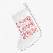 Petite Chaussette De Noël Vie, Amour, Zen (Dos (Accrochage))