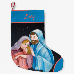 Petite Chaussette De Noël Vierge Marie Jésus Nativité Noël