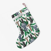 Petite Chaussette De Noël Vierge Zebra Elephant Giraffe Safari Animals (Dos (Accrochage))