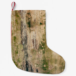 Petite Chaussette De Noël Vieux arrière - plan mur endommagé sale. textu éca