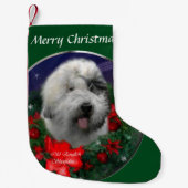 Petite Chaussette De Noël Vieux Noël de Sheepdog (Devant)