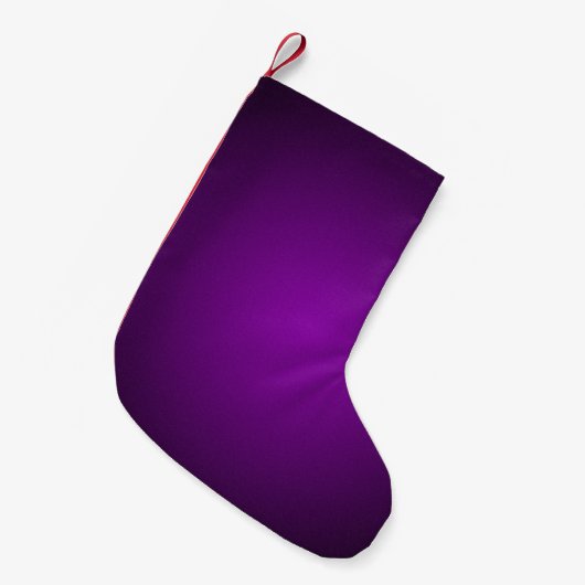 Petite Chaussette De Noël Vignette tendance violet-noir gris (Devant (Accrochage))