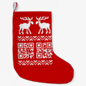 Petite Chaussette De Noël Vilain Sweater QR Code Bonne année! (Devant)