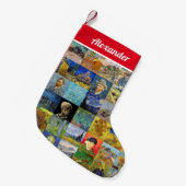 Petite Chaussette De Noël Vincent van Gogh - chefs-d'oeuvre Mosaic Patchwork (Devant (Accrochage))
