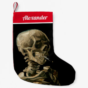Petite Chaussette De Noël Vincent van Gogh - Crâne avec cigarette allumée