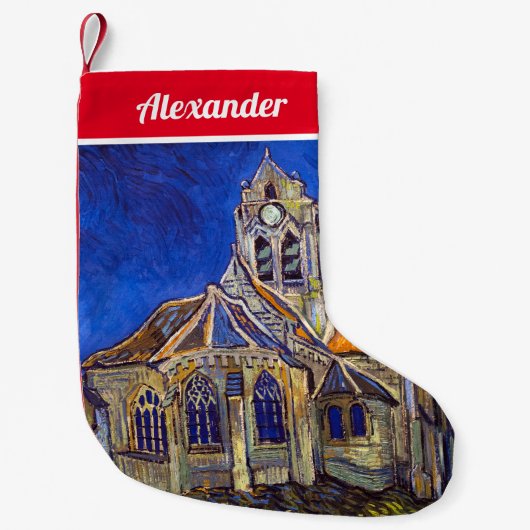 Petite Chaussette De Noël Vincent van Gogh - L'église d'Auvers (Devant)