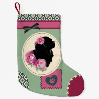 Petite Chaussette De Noël Vintage Cavalier Noël Stocker vert rose