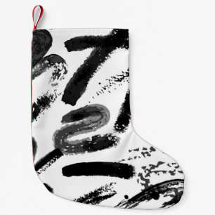 Petite Chaussette De Noël Vintage couleur d'aquarelle peinte à la main bross