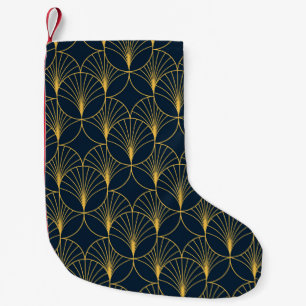 Petite Chaussette De Noël Vintage élégant style Art déco sans couture motif