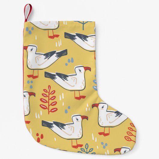Petite Chaussette De Noël Vintage Feuilles  Motif naturel (Devant)