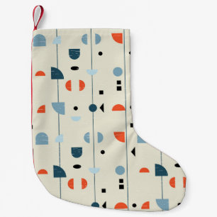 Petite Chaussette De Noël Vintage géométrique : motif transparent du milieu