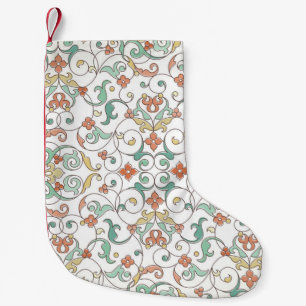 Petite Chaussette De Noël Vintage Line Art Ornement Est