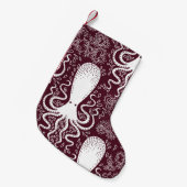 Petite Chaussette De Noël vintage Octopus pattern. (Devant (Accrochage))