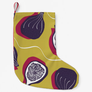 Petite Chaussette De Noël vintage repeating texture with stylized figs. Abst