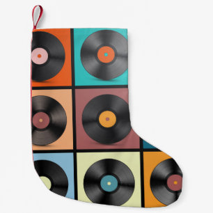 Petite Chaussette De Noël Vinyl records : retro LP set.