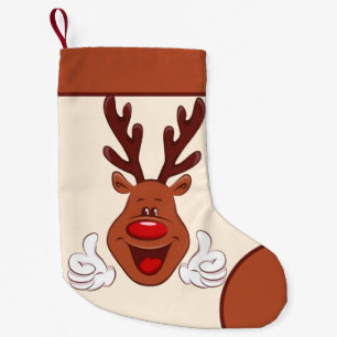 Petite Chaussette De Noël Visage de renne de Noël