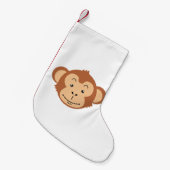 Petite Chaussette De Noël Visage de singe (Devant (Accrochage))